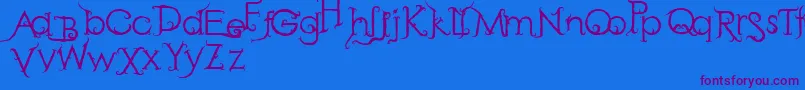 Шрифт RetakSeribu – фиолетовые шрифты на синем фоне
