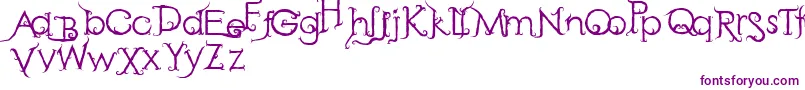 Czcionka RetakSeribu – fioletowe czcionki na białym tle