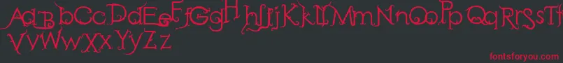 Шрифт RetakSeribu – красные шрифты на чёрном фоне