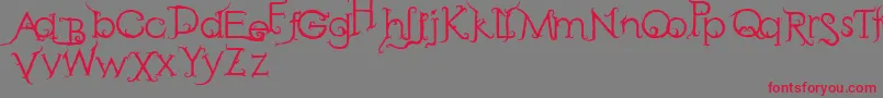 フォントRetakSeribu – 赤い文字の灰色の背景
