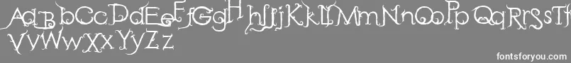 RetakSeribu-Schriftart – Weiße Schriften auf grauem Hintergrund