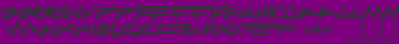 フォントReticulum 3 – 紫の背景に黒い文字