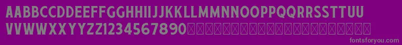 RetjehDemo Rough-Schriftart – Graue Schriften auf violettem Hintergrund
