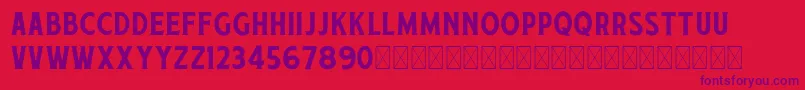RetjehDemo Rough Font – Purple Fonts on Red Background