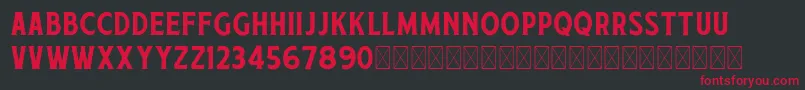 RetjehDemo Rough Font – Red Fonts on Black Background