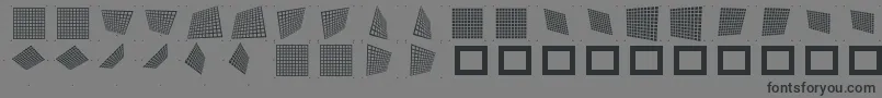 Gridpix-Schriftart – Schwarze Schriften auf grauem Hintergrund