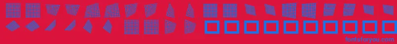 Police Gridpix – polices bleues sur fond rouge