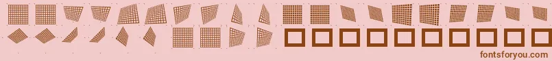 Gridpix Font – Brown Fonts on Pink Background