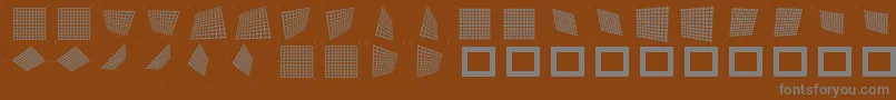 Czcionka Gridpix – szare czcionki na brązowym tle