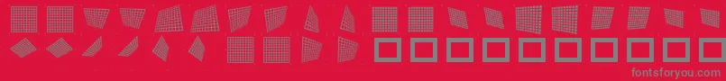 Gridpix Font – Gray Fonts on Red Background