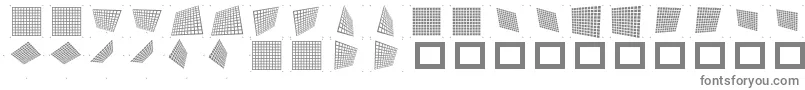 フォントGridpix – 白い背景に灰色の文字