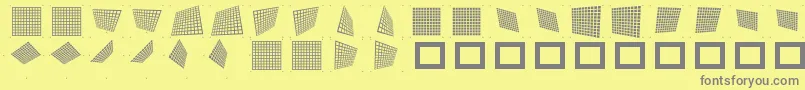 Gridpix Font – Gray Fonts on Yellow Background