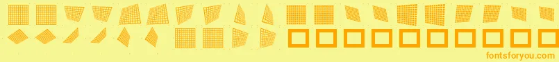 Gridpix Font – Orange Fonts on Yellow Background