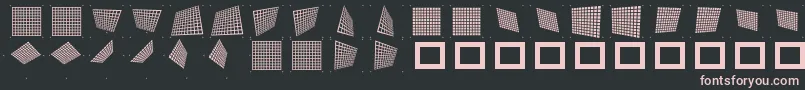 Gridpix Font – Pink Fonts on Black Background