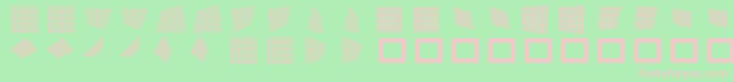 フォントGridpix – 緑の背景にピンクのフォント