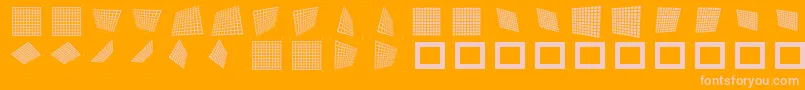 Gridpix Font – Pink Fonts on Orange Background