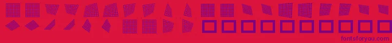 Gridpix-fontti – violetit fontit punaisella taustalla