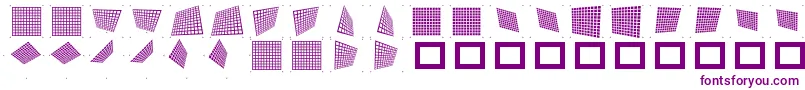 Gridpix-Schriftart – Violette Schriften