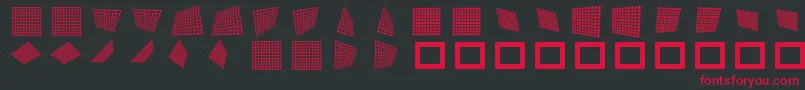 Czcionka Gridpix – czerwone czcionki na czarnym tle