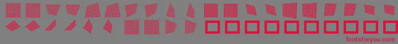 Gridpix Font – Red Fonts on Gray Background
