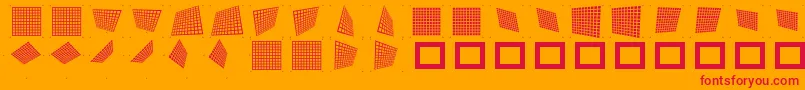 Шрифт Gridpix – красные шрифты на оранжевом фоне