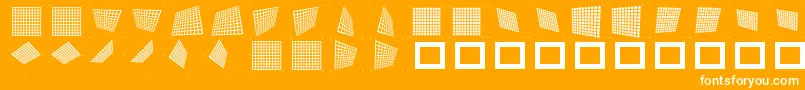 Gridpix Font – White Fonts on Orange Background