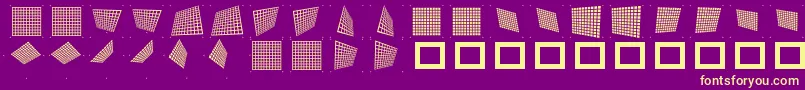 Gridpix Font – Yellow Fonts on Purple Background