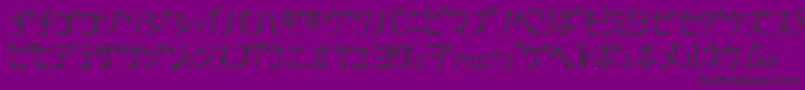 フォントRETRA    – 紫の背景に黒い文字