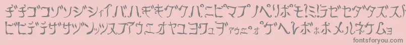 フォントRETRA    – ピンクの背景に灰色の文字