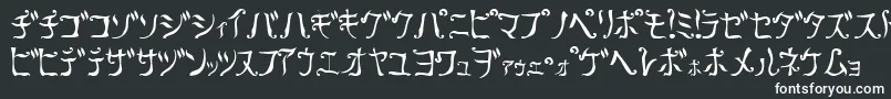 フォントRETRA    – 黒い背景に白い文字