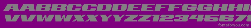Fonte Retrive Italic – fontes cinzas em um fundo violeta