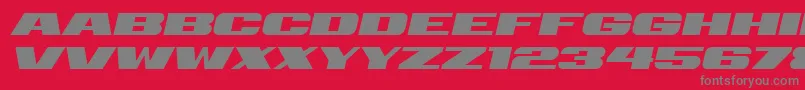Retrive Italic Font – Gray Fonts on Red Background