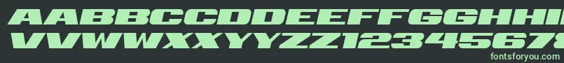 Police Retrive Italic – polices vertes sur fond noir