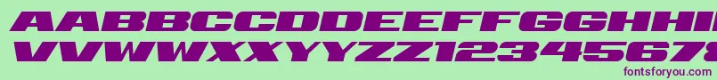 Retrive Italic Font – Purple Fonts on Green Background