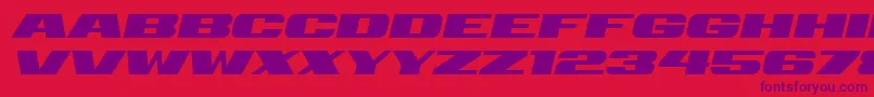 Retrive Italic Font – Purple Fonts on Red Background