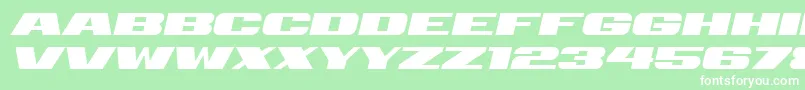 Retrive Italic Font – White Fonts on Green Background