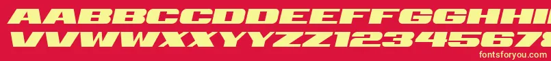 Retrive Italic Font – Yellow Fonts on Red Background