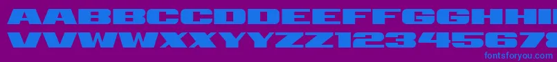 Retrive Font – Blue Fonts on Purple Background