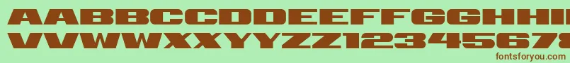 Fonte Retrive – fontes marrons em um fundo verde