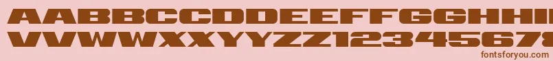 Fonte Retrive – fontes marrons em um fundo rosa