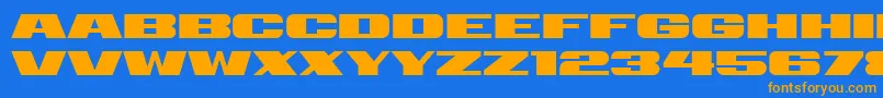 Retrive-fontti – oranssit fontit sinisellä taustalla