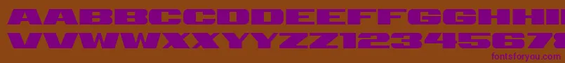 Retrive Font – Purple Fonts on Brown Background