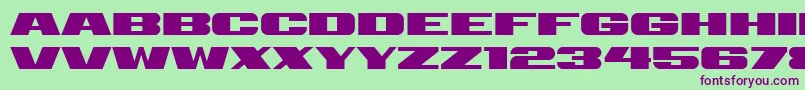 Retrive Font – Purple Fonts on Green Background