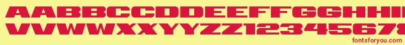 Retrive Font – Red Fonts on Yellow Background