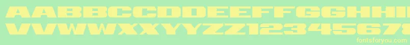 Retrive-fontti – keltaiset fontit vihreällä taustalla