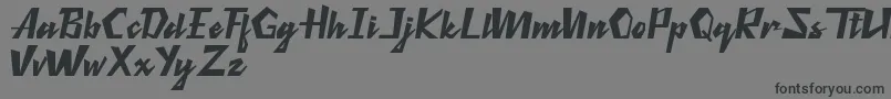 Retro Thunders Font – Black Fonts on Gray Background