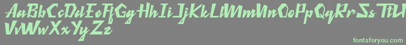 Шрифт Retro Thunders – зелёные шрифты на сером фоне