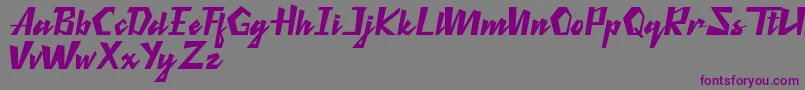 Retro Thunders Font – Purple Fonts on Gray Background