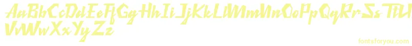 Retro Thunders Font – Yellow Fonts on White Background