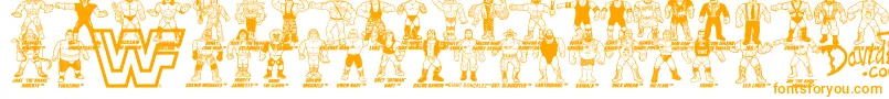 Czcionka Retro WWF Hasbro Figures – pomarańczowe czcionki